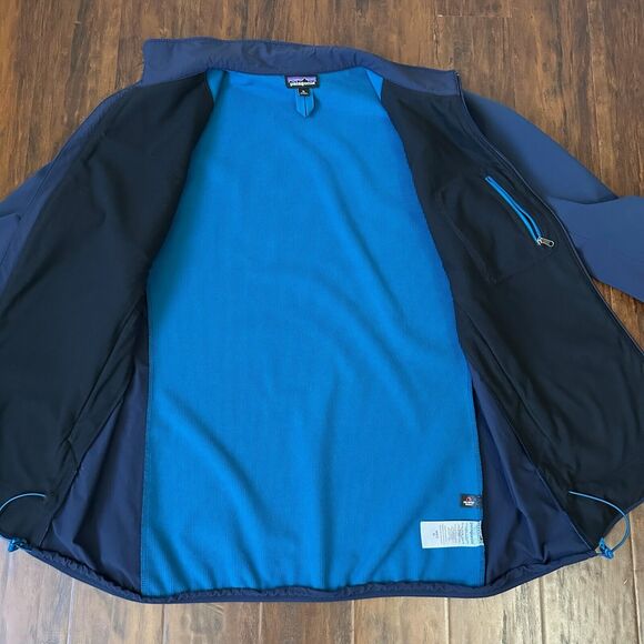 PATAGONIA Adze Hybrid Jacket Navy Blue Polartec Full Zip Stretch Outdoor - Picture 8 of 14